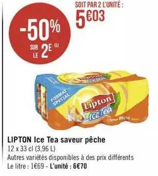 Lipton Ice Tea Saveur Pêche