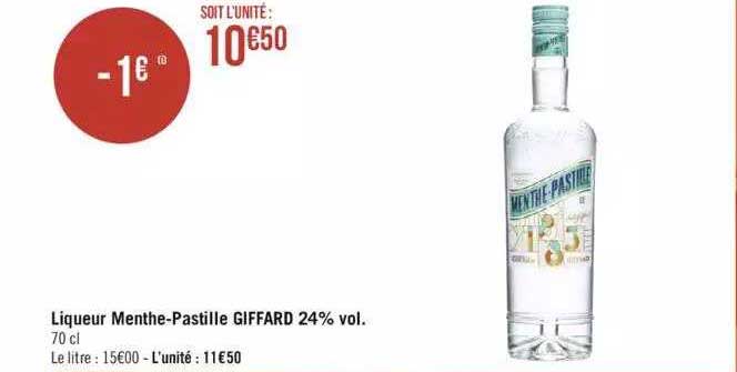 liqueur menthe-pastille giffard 24% vol.