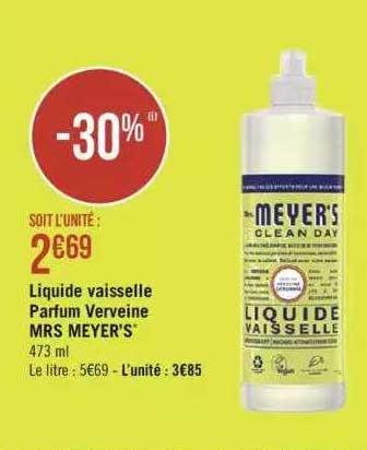 liquide vaisselle parfum verveine mrs meyer's