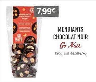 mendiants chocolat noir go nuts