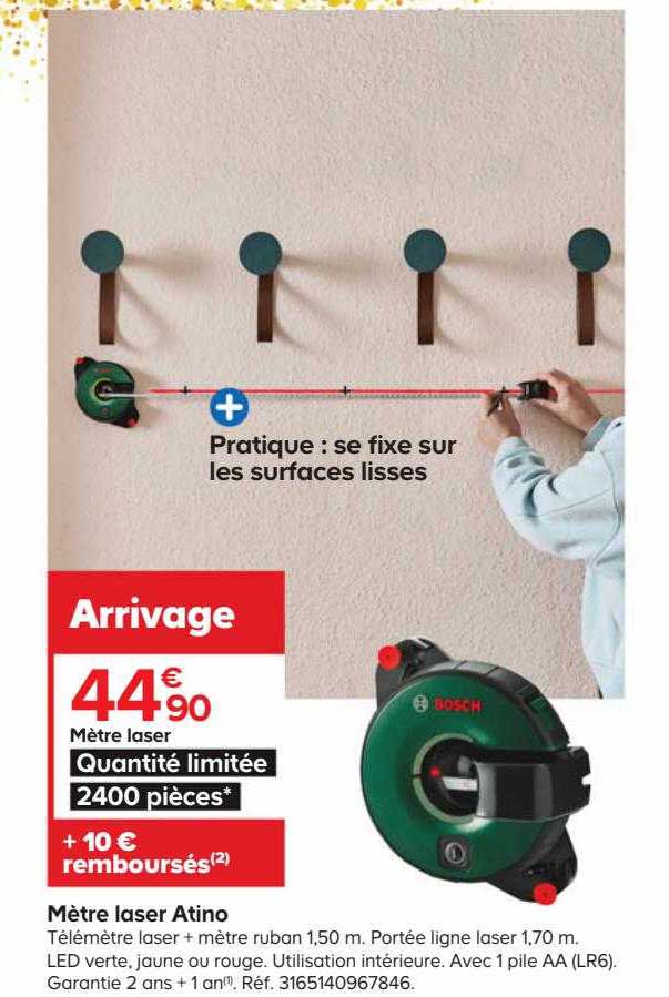 mètre laser atino bosch