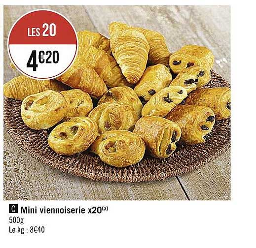 mini viennoiserie x20