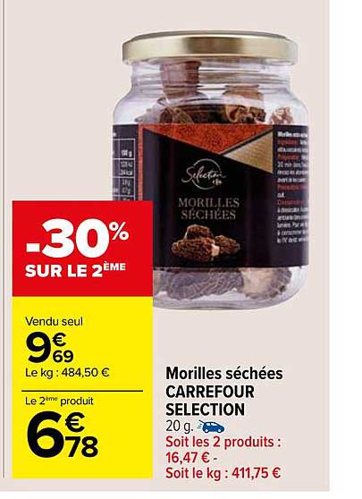 Morilles Séchées Carrefour Sélection