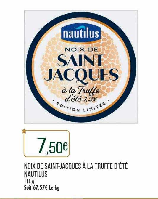 noix de saint-jacques à la truffe d'été nautilus