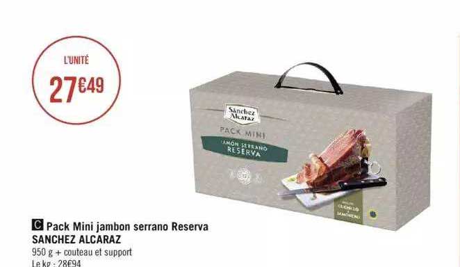 Pack Mini Jambon Serrano Reserva Sanchez Alcaraz