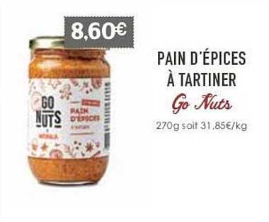 pain d'épices à tartiner go nuts