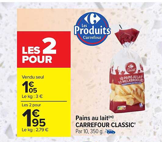 Pains Au Lait Carrefour Classic'