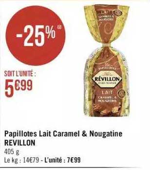 papillotes lait caramel & nougatine révillon