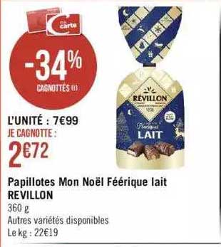 papillotes mon noël féérique lait révillon