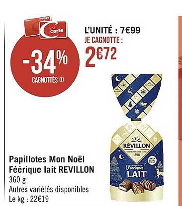 papillotes mon noël féerique lait révillon