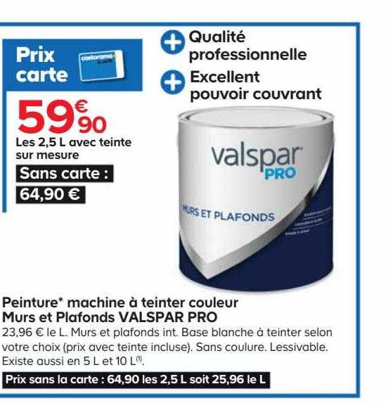 peinture machine à teinter couleur murs et plafonds valspar pro