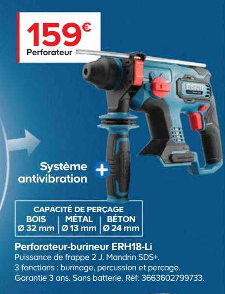 perforateur-burineur erh18-li erbauer