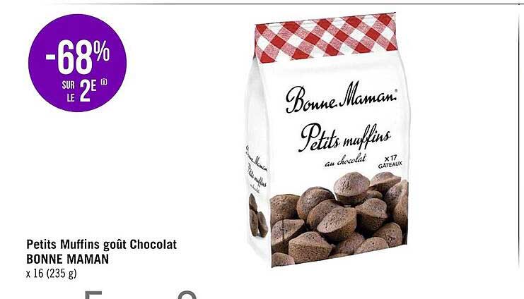 Petits Muffins Goût Chocolat Bonne Maman