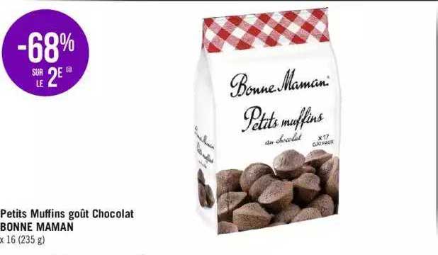 petits muffins goût chocolat bonne maman
