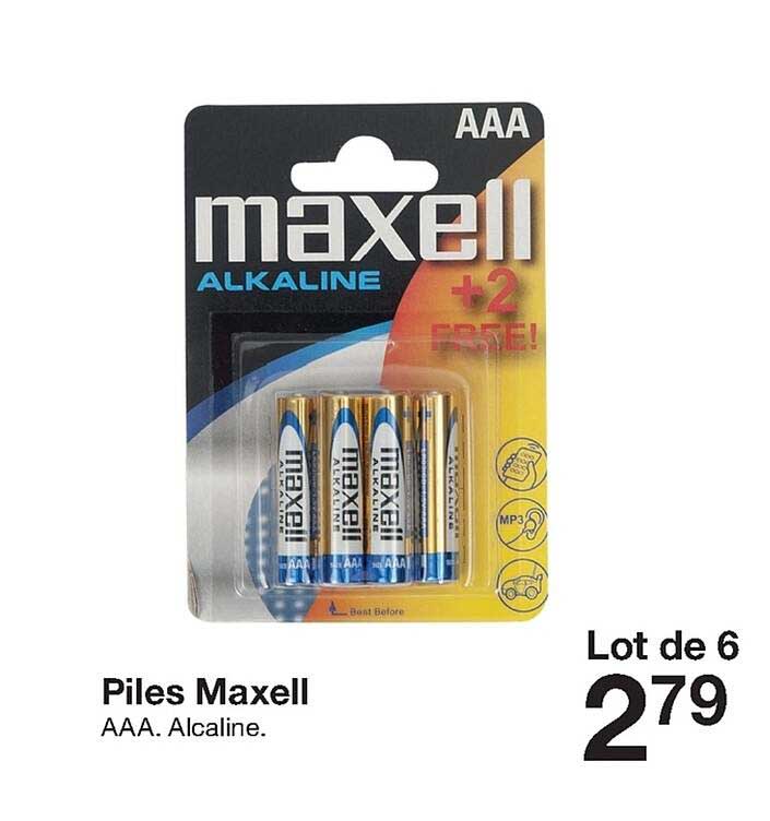 piles maxell aaa alcaline