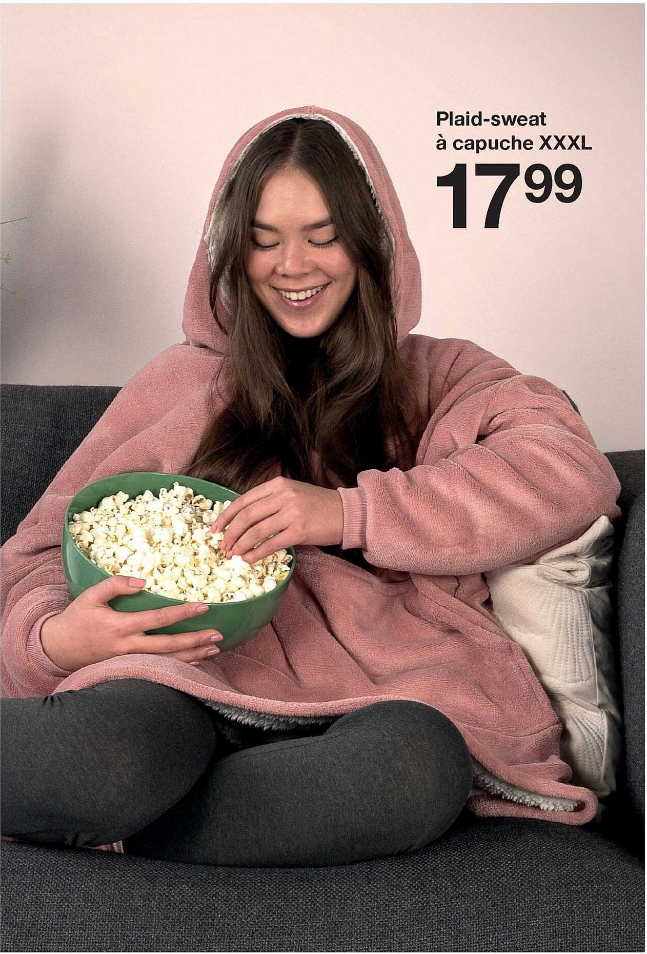 plaid-sweat à capuche xxxl