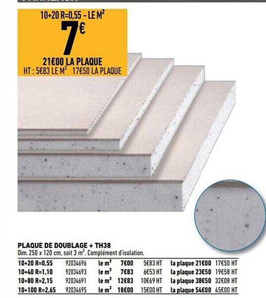 plaque de doublage + th38