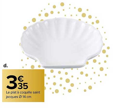 plat à coquille saint jacques ø 14 cm