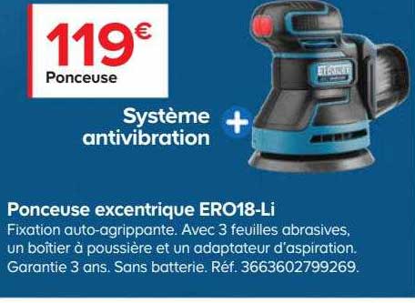 ponceuse excentrique ero18-li erbauer