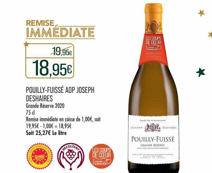pouilly-fuissé aop joseph deshaires grande réserve 2020