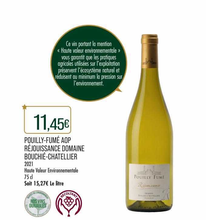 pouilly-fumé aop réjouissance domaine bouchié-chatellier 2021