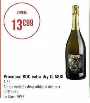 Prosecco Doc Extra Dry Classi
