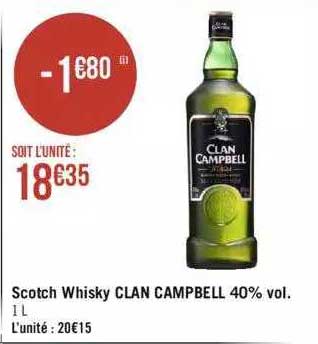 scotch whisky clan campbell 40% vol.