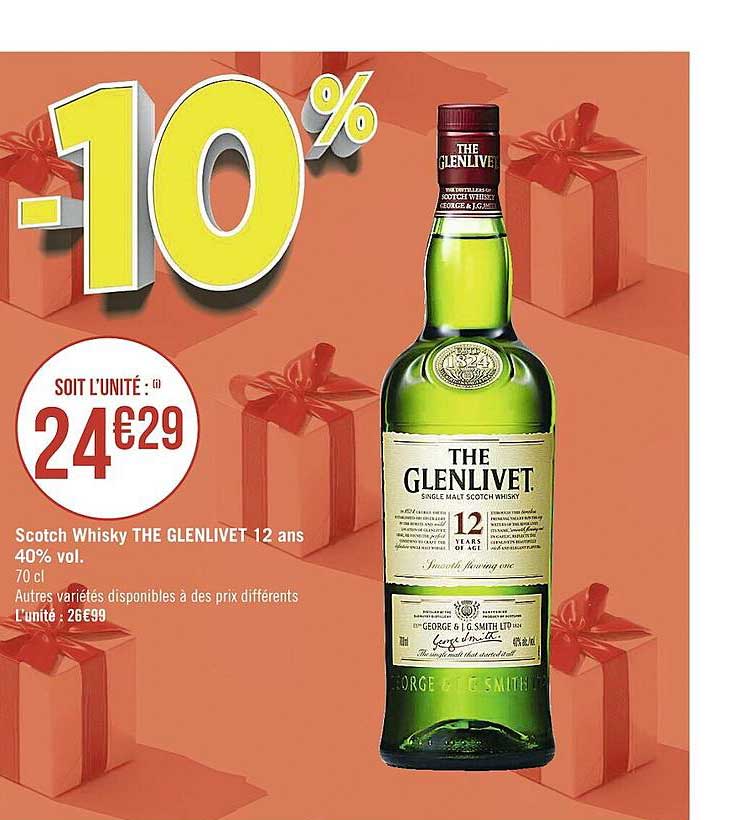 scotch whisky the glenlivet 12 ans 40% vol.