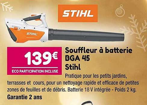 souffleur à batterie bga 45 stihl