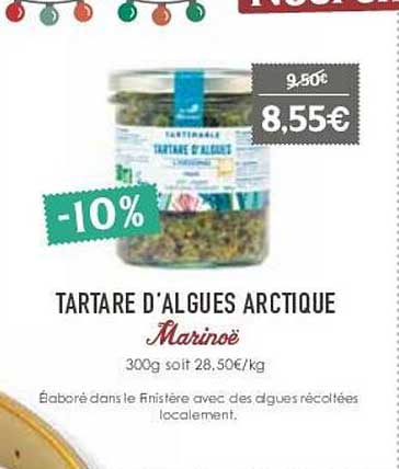 tartare d'algues arctique marinoë