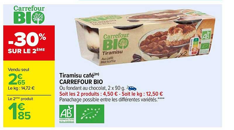 Tiramisu Café Carrefour Bio
