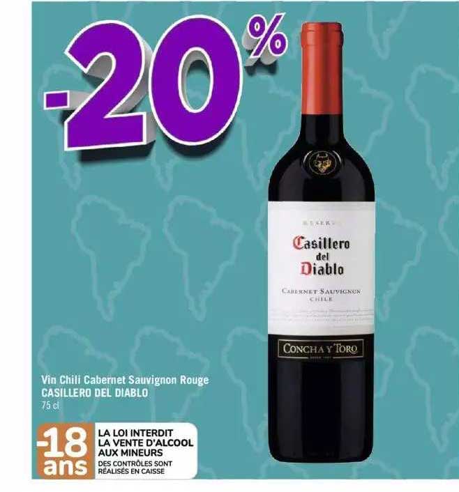 vin chili cabernet sauvignon rouge casillero del diablo