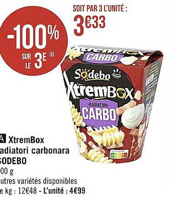 xtrembox radiatori carbonara sodebo