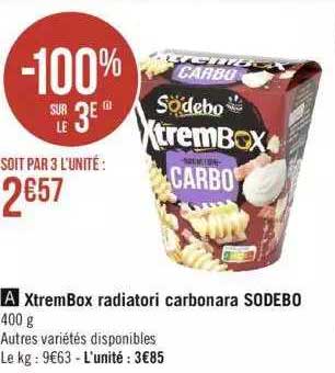 xtrembox radiatori carbonara sodebo
