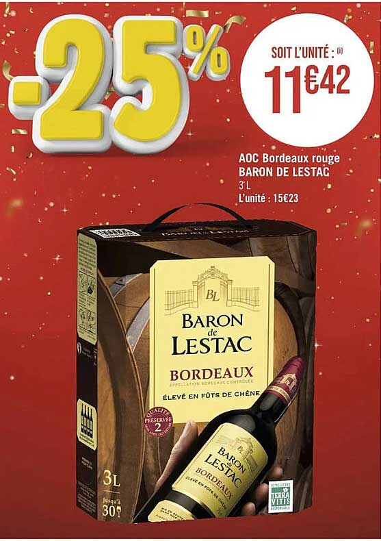 Aoc Bordeaux Rouge Baron De Lestac