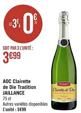 aoc clairette de die tradition jaillance