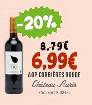 aop corbières rouge château auris