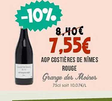 aop costières de nîmes rouge grange des moines