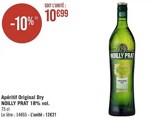 apéritif original dry noilly prat 18% vol.
