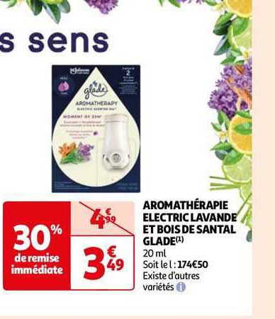 aromathérapie electric lavande et bois de santal glade