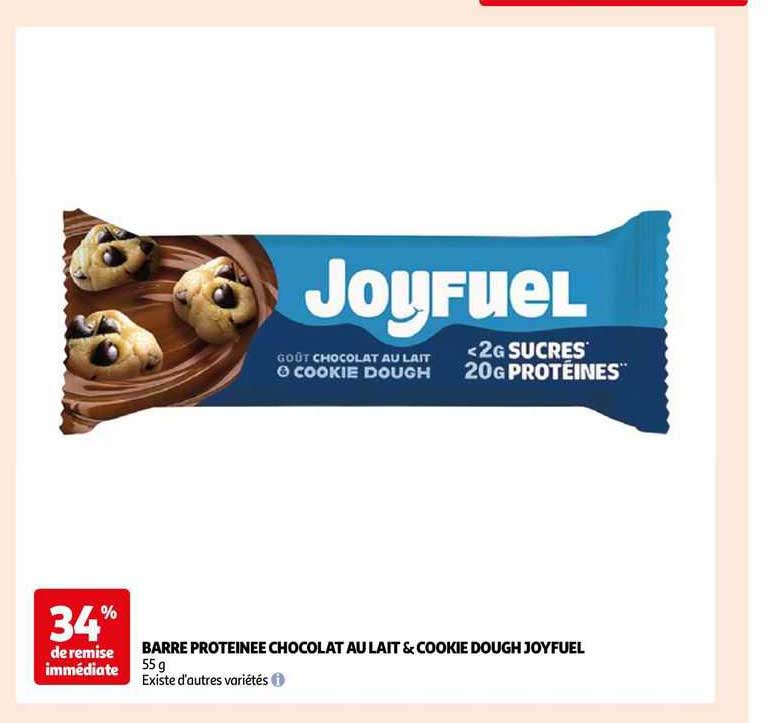 barre protéinée chocolat au lait & cookie dough joyfuel