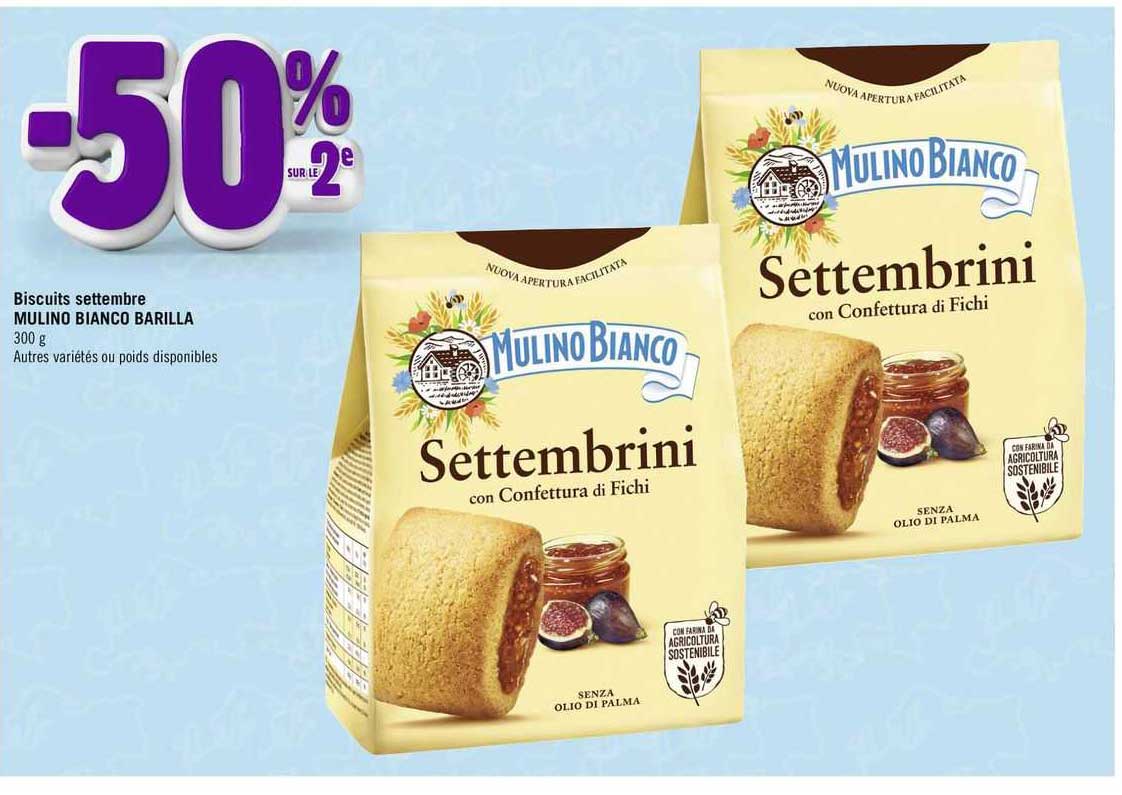 biscuits settembre mulino bianco barilla