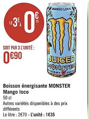 boisson énergisante monster mango loco
