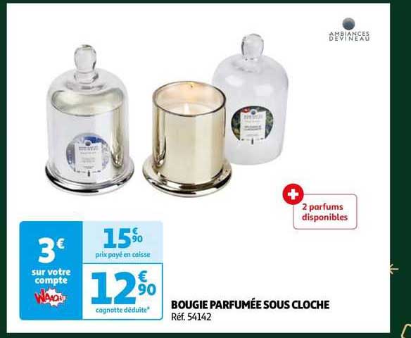 bougie parfumée sous cloche