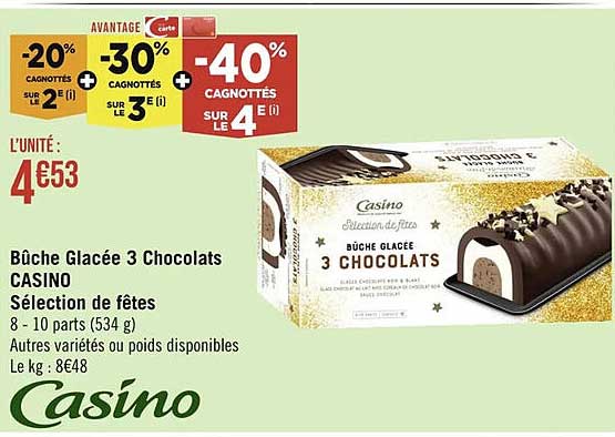 Bûche Glacée 3 Chocolats Casino Sélection De Fêtes