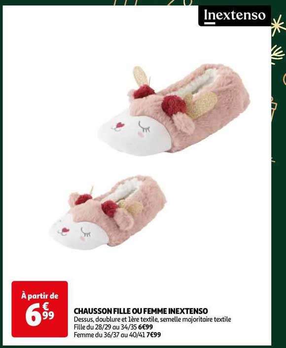 Chausson Fille Ou Femme Inextenso