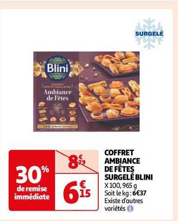 coffret ambiance de fêtes surgelé blini