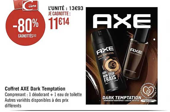 coffret axe dark temptation