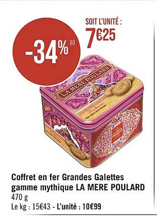 coffret en fer grandes galettes gamme mythique la mère poulard