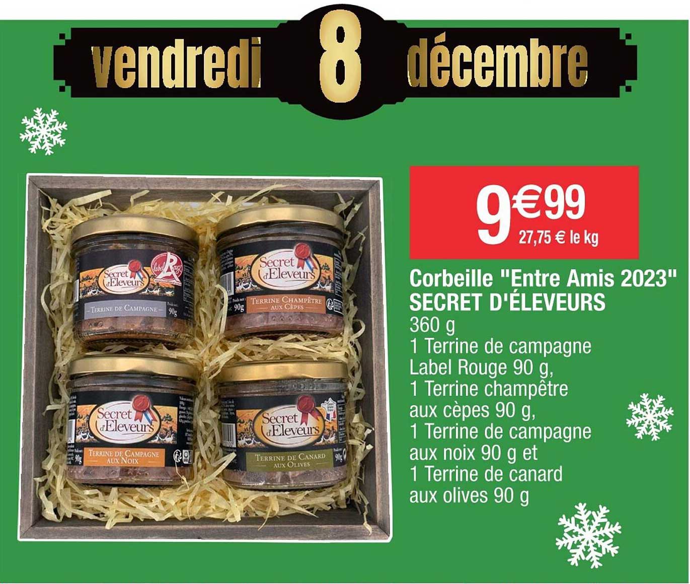 corbeille "entre amis 2023" secret d'éleveurs